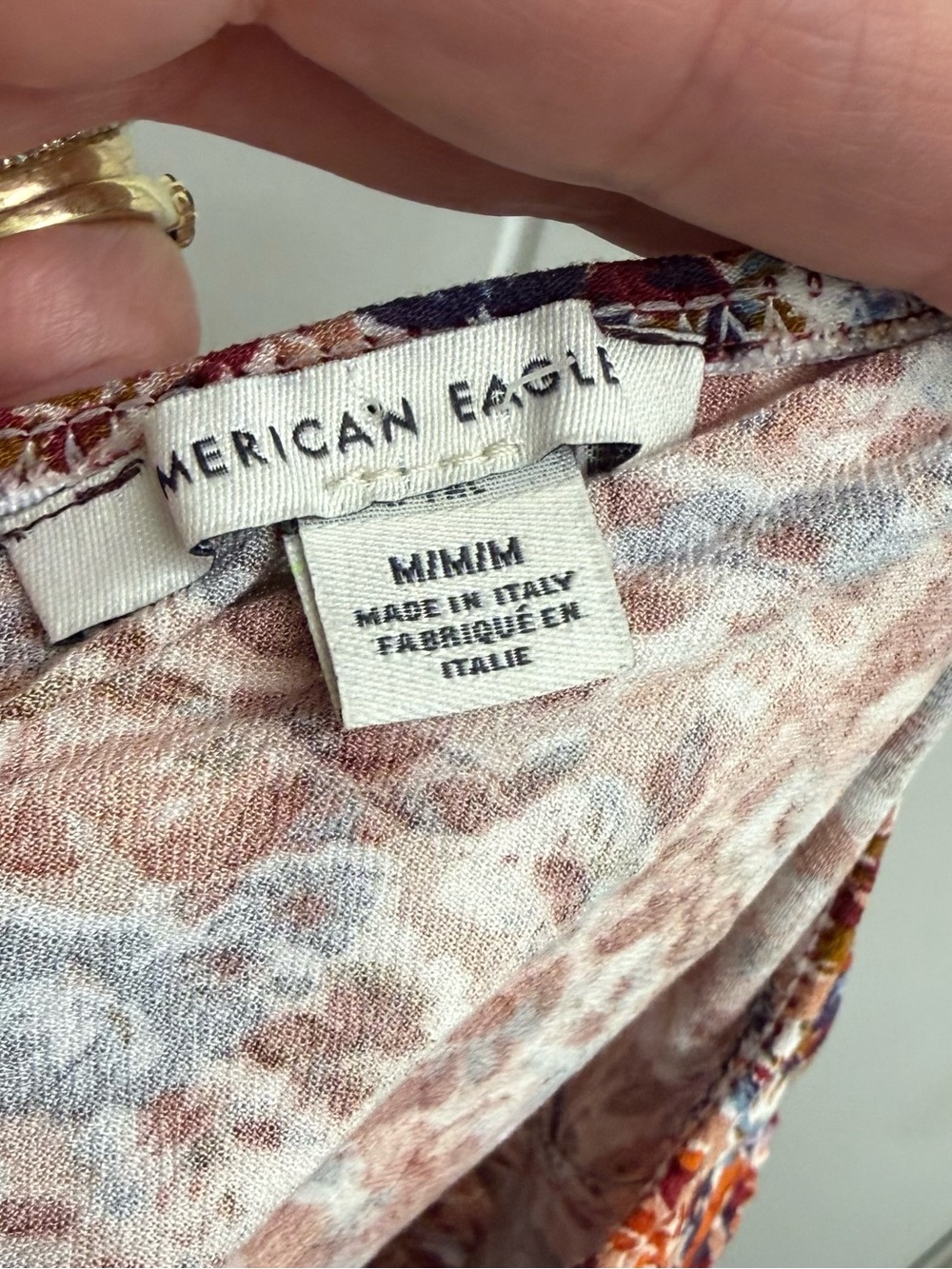 American Eagle Outfitters One-Shoulder Floral Midi Dress in Red Multi - Picture 7 of 8